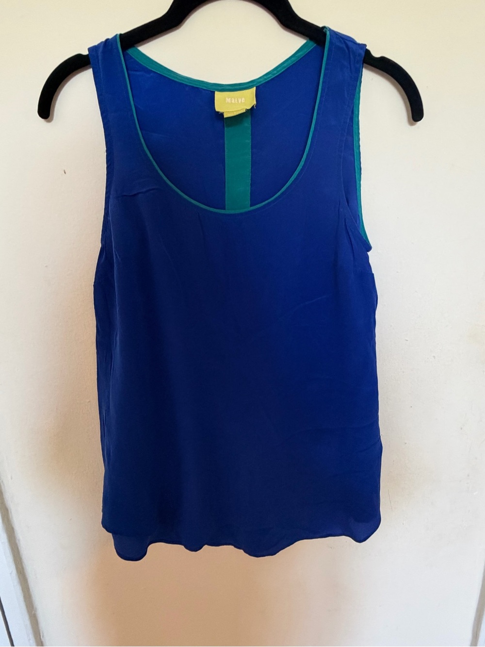 Maeve Cobalt Blue Tank with Teal Trim